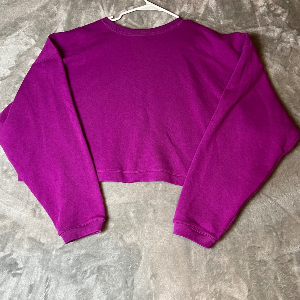 Savage X Fenty‎ Cropped Sweatshirt Pullover Top Purple XL - Picture 6 of 7